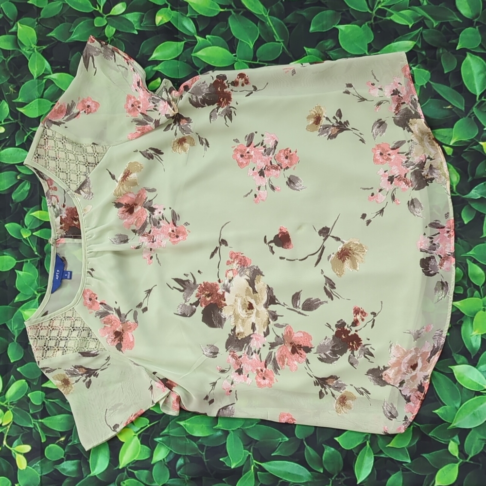 Women's Apt.9 Small Green Floral Summer Dress